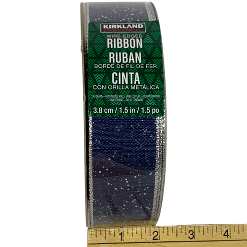 Kirkland Wire Edged NAVY BLUE Ribbon 50 Yard Roll Holiday Birthday Bow Gift 1.5" - Picture 5 of 24