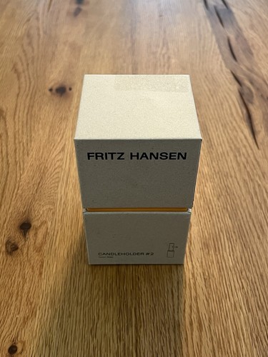 Fritz Hansen Kerzenständer massiv Messing Kerzenhalter Nr. 2 - Nagelneu Verpackt