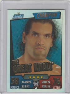 2011 Topps Wwe Slam Attax Rumble Champion Foil The Great Khali Ebay