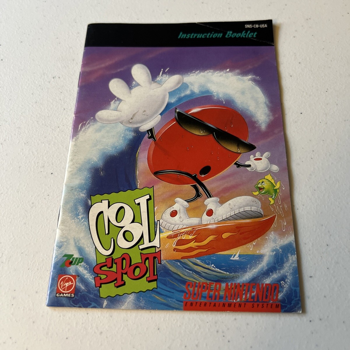 Cool Spot SNES Super Nintendo Manual Instruction Booklet Virgin