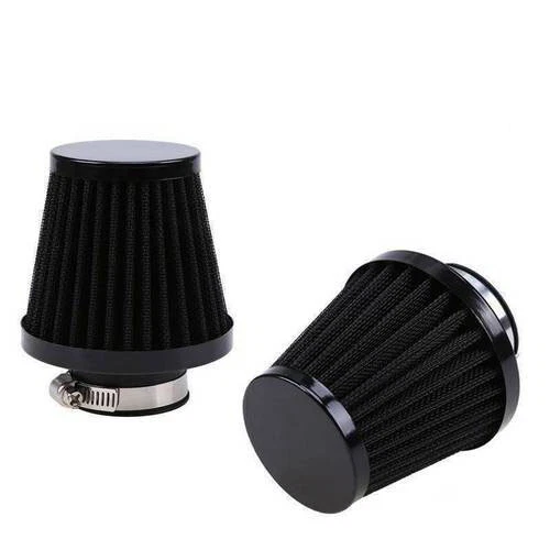 2 BLACK Air Intake Filter Pod Cleaner Cone 52mm Inlet Washable Motorcycle ATV - Image 2 of 4