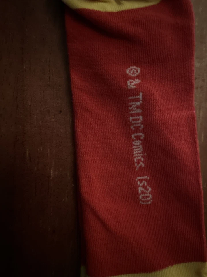 DC Comics Men’s Socks Size 6-12 Red The Flash Novelty Crew Socks - Image 2 of 4