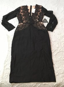 scallop lace midi bodycon