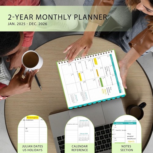 2025-2026 Monthly Planner - 2 Year Monthly Planner, JAN.2025 to DEC.2026, 8.5" X - Picture 3 of 7