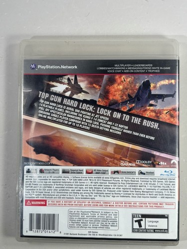 Top Gun: Hard Lock (Sony PlayStation 3, 2012) CIB PS3 - Picture 3 of 4