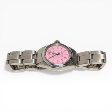Rolex Oyster Perpetual Ladies 26 mm Steel Candy Pink Dial Watch 6618 Circa 1963 8