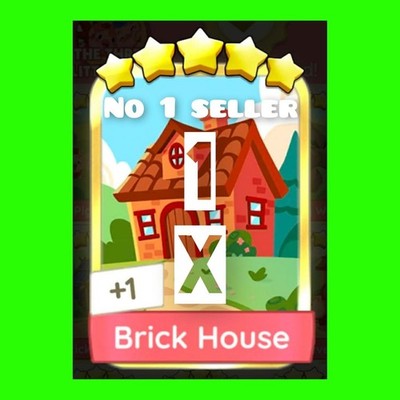 1 x Backsteinhaus (    ) - Set-24 - Golden Blitz Sticker - Mono_Poly_ Go