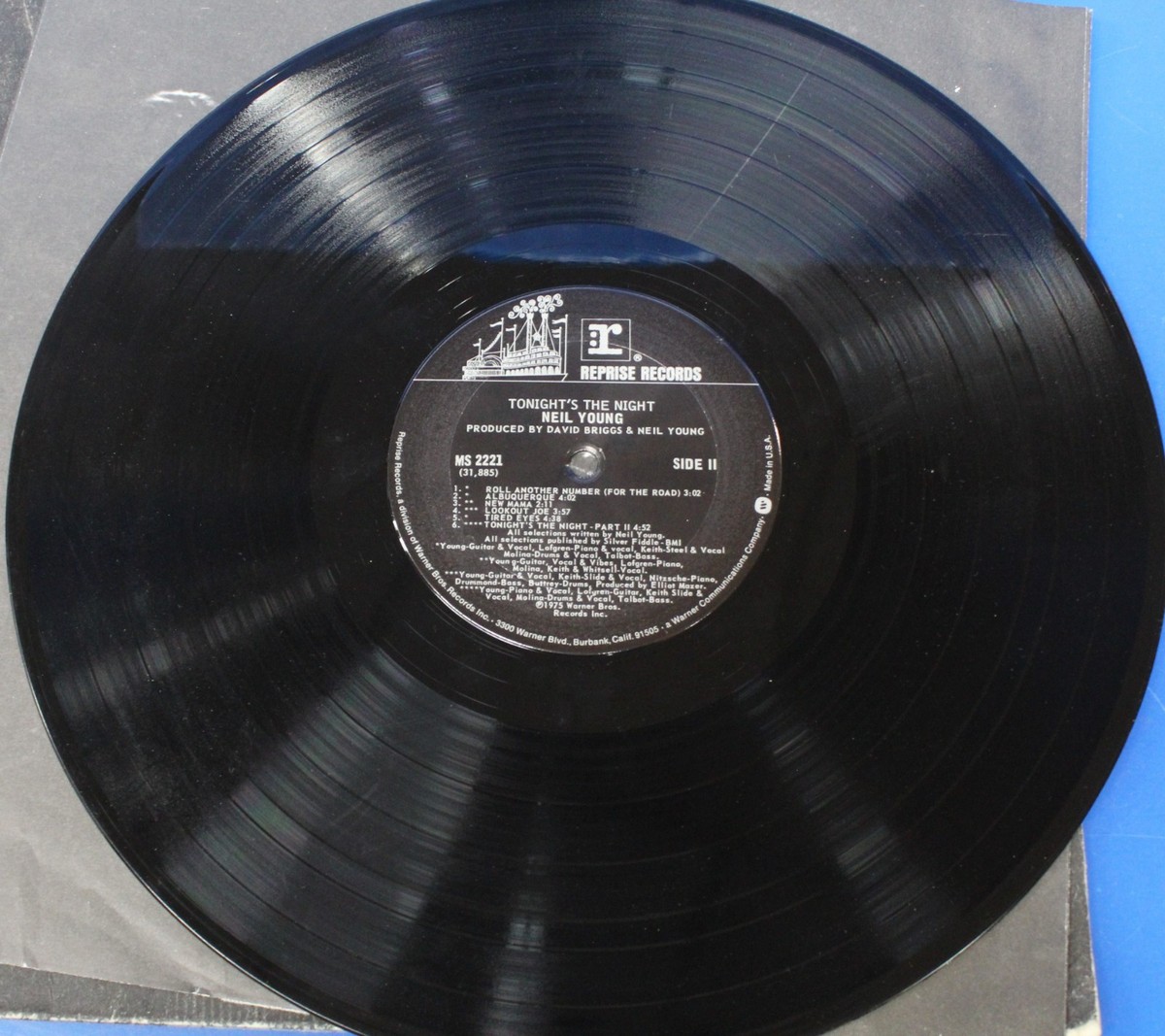 Scarce Neil Young-Tonight's The Night Black Label Vinyl LP-W/Orig