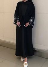 Muslim Women Kimono Maxi Dress Open Cardigan Embroidery Robe Hijabs Abaya Kaftan