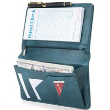 Server Book with Zipper Pocket and Magnetic Closure, Server Books for Waitress,