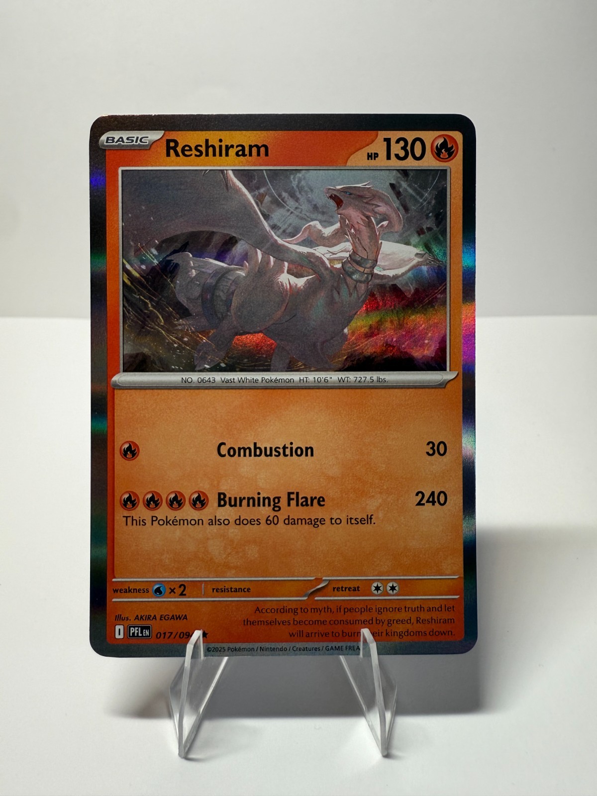 Reshiram 17/94 2025 ME Phantasmal Flames Holo Rare