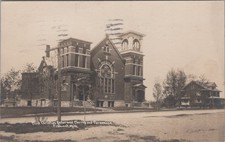 Fremont Michigan MI 1928 First Christian Reformed Church Parsonage RPPC Postcard