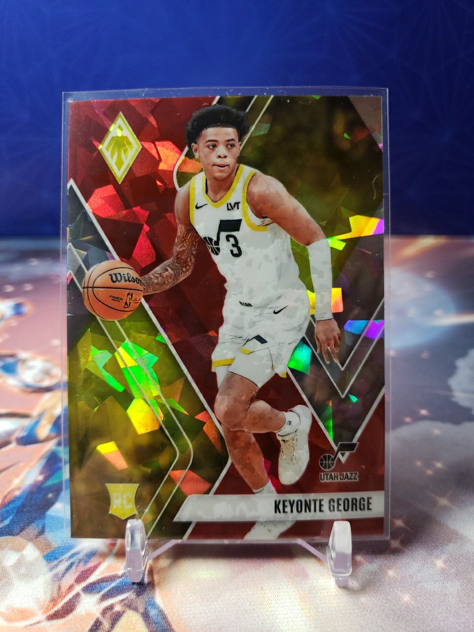 2023-24 Panini Phoenix Keyonte George Red Cracked Ice Rookie RC #296 Jazz