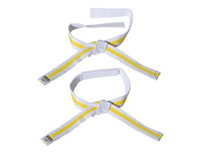 KWON Klettgürtel für Kinder, mehrfarbig. Karate, Taekwondo, Judo, Ju Jutsu, Budo