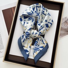 70cm Scarf Soft Satin Women Summer Shawls And Wrap Hijab Scarves Femme Pashmina