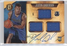 2015-16 Panini Gold Standard Rookie Jersey Triple 25/99 Justin Anderson Auto 9l4