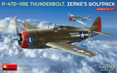 MiniArt 48034 P-47D-11RE Thunderbolt Razorback Advanced Kit Version 1/48 Scale
