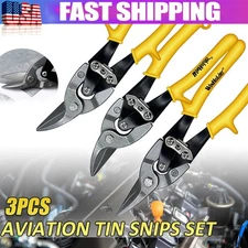 3Pcs Aviation Tin Snips Set Straight Left and Right Cut Sheet Metal Cutters