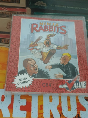 Ninja Rabbits (1988) Commodore 64 (Disk, Manual, Box) works 8-bit C64