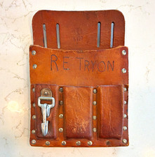 Brown Leather Tool Pouch w/ Belt Loop, Medium...