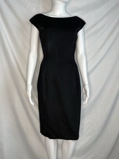 Ralph Lauren Black Label Cocktail Dress 12 LBD Boatneck Classic Minimalist