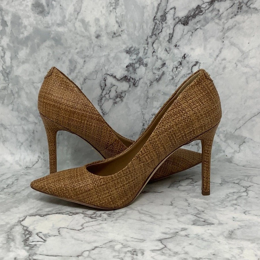 Sam Edelman Women's 7W Cuoio Weave Hazel Stiletto Heel Pumps Pointed Toe L14-32 - Image 4 of 4