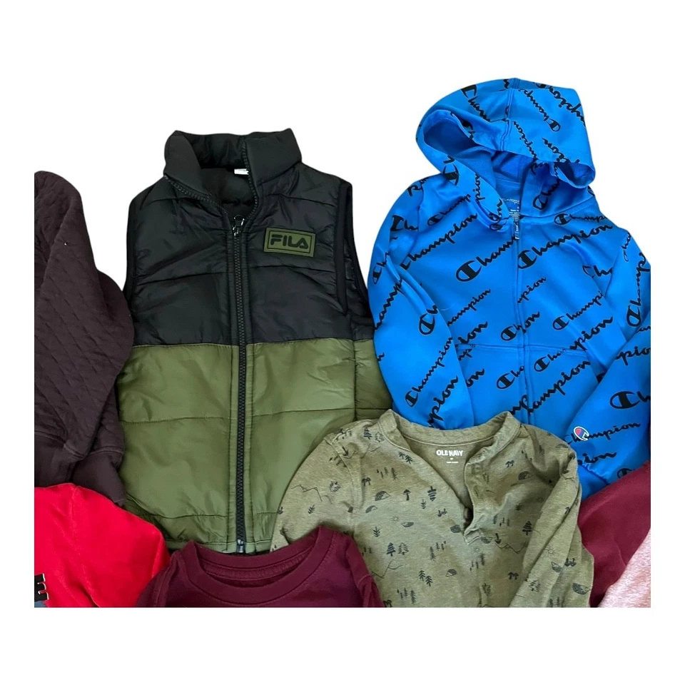 Lote Mixto Niños 5T Prendas para el torso Manga Larga Cremallera Sudaderas con Capucha Chaquetas Sudadera Chaleco Foto 4 de 4