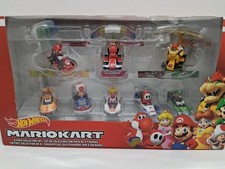 Hot Wheels Mariokart 8 Pack Parachute Set Mario Yoshi Bowser Peach Toad SEALED