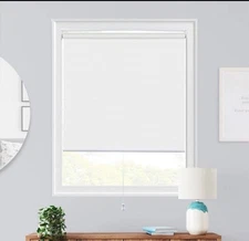 View-Tiful Chantilly White Cordless Solar UV Protection PVC Roller Shade 22x72