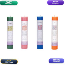 Crystal Journey Reiki Charged Herbal Magic Pillar Candle - Of 4