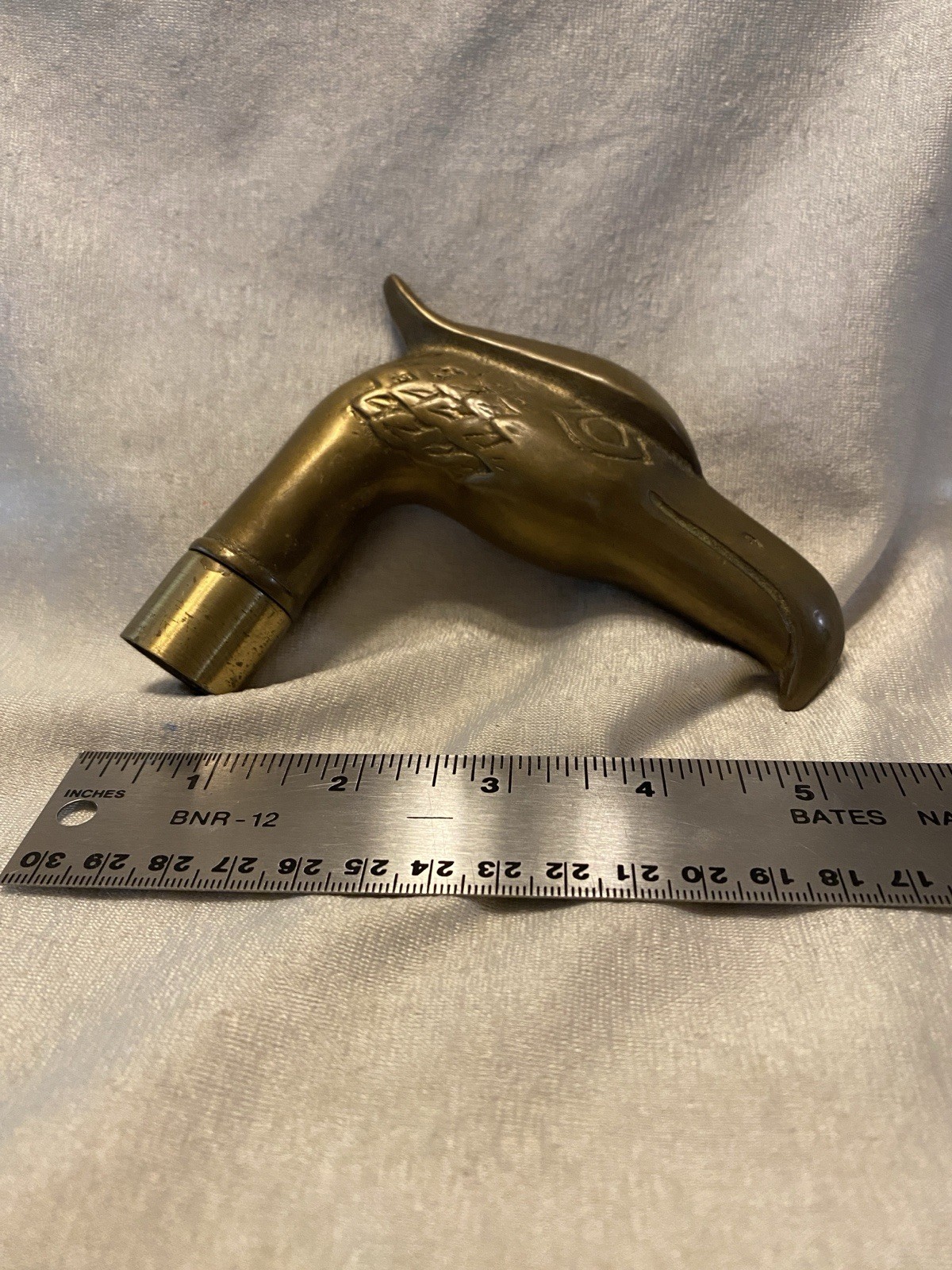 Solid Brass Eagle head screw on cane tip handle b… - image 3