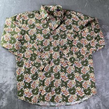 Alan Flusser Shirt Men  s Large Paisley Button Down Colorful Floral