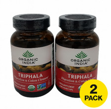 Organic India Triphala 180 Veg Caps Exp 11/2026 Digestive Detox Support 2 Pack