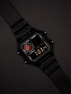 ''Ares'' | Custom Mars Negative Display Casio | Royale | AE-1200WH |   | NEW MOD