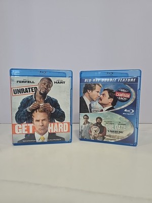 3 Movie COMEDY BLU-RAY Bundle ~ Get Hard ~The Campaign ~ Due Date Will Ferrell 