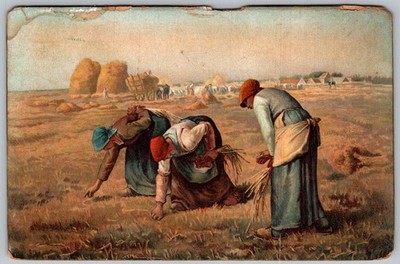 Antique Postcard The Gleaners Millet Fr 1910s