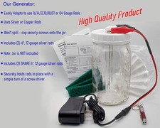 Colloidal Silver Generator Simple Health Products 4 6 inch 12 Gauge 99.99 