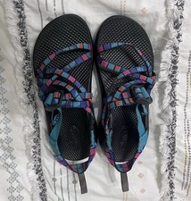 Chaco ZX1 Ecotread Teal Multicolor Performance Sandals Kids Size 5 J180264