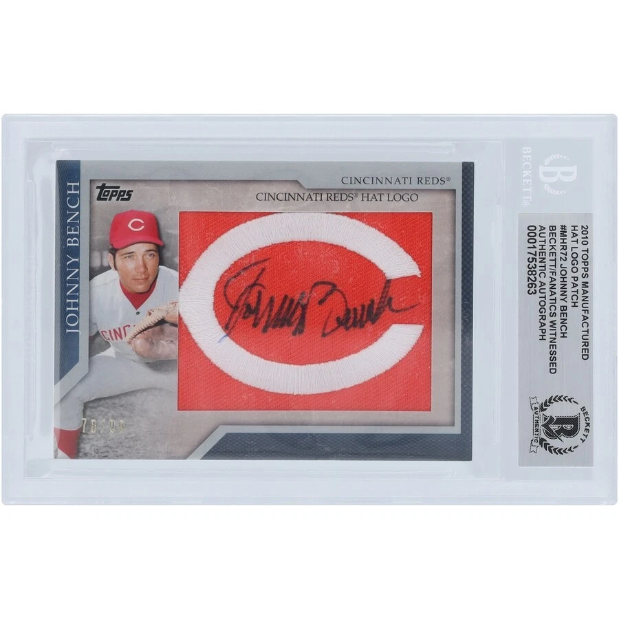 Topps Major Leagues (MLB) Johnny Bench Autographed Baseball Sports
