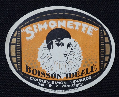 Altes Etikett SIMONETTE ideales Getränk Charles SIMON LEWARDE französisches...