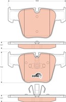 TRW Bremsbelagsatz Scheibenbremse Cotec GDB1674 FüR Mercedes Klasse W220 C216