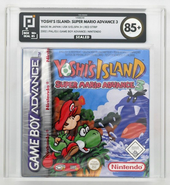 Yoshi's Island Super Mario Advance 3 Game Boy Advance Red Pixel 85+ Neu Grade-image