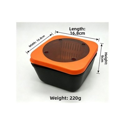Carp Fishing Bait Box with Inner Frame and Drain Basket for Live Bait Storage