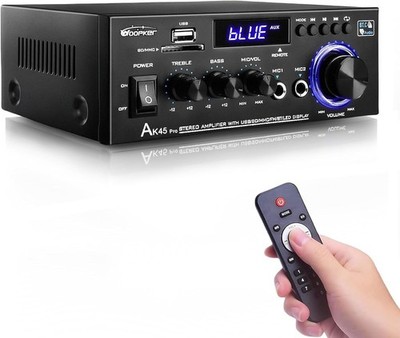 Mini HiFi Verstärker 500W Bluetooth USB SD RCA MIC Auto Heimkino
