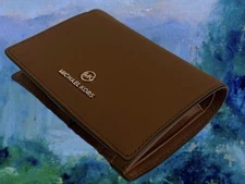 Michael Kors Leather Wallet Jet Set Charm Luggage Medium Slim