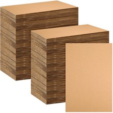 50 Pack Corrugated Cardboard Sheets Flat Hard 11 x 17 Inch, Brown