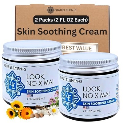 Four Elements Look NO X MA Soothing Cream 2oz 2 Pack | Calendula, Chamomile