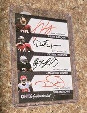 Onyx Autographed Football Trading Card Z107 Garcon Jackson Russell Bowe
