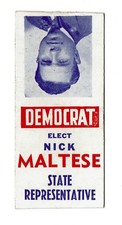 Montana State Representative Nick Maltese Campaign Vintage Matchbook Cover