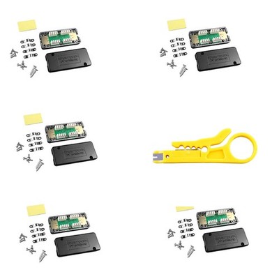 5x Netzwerk Verlängerung Verbindungsmodul LSA Verbinder Cat.6A Cat.7 geschirmt